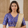 Purple Banarasi Brocade Readymade Blouse | Godhuli