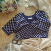 Purple Flower Motif Gaji Silk Readymade Blouse | Godhuli