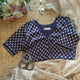 Purple Flower Motif Gaji Silk Readymade Blouse | Godhuli