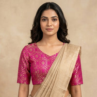 Rani Brocade With All Over Jaal Design Readymade Blouse | Godhuli