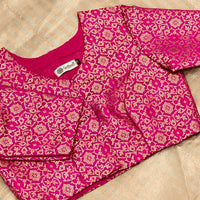 Rani Brocade With All Over Jaal Design Readymade Blouse | Godhuli