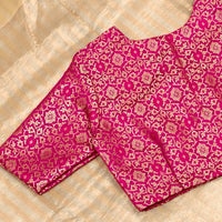 Rani Brocade With All Over Jaal Design Readymade Blouse | Godhuli