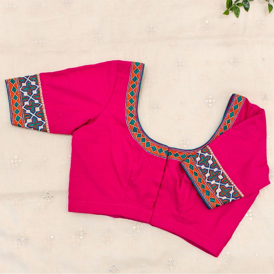 Rani Fine Machine Work Embroidery Blouse