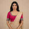Rani Fine Machine Work Embroidery Readymade Blouse | Godhuli