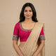 Rani Fine Machine Work Embroidery Readymade Blouse | Godhuli
