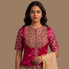 Rani Gaji Silk Aari Jaal Work Readymade Blouse | Godhuli
