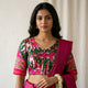 Rani Green Elephant Design Patola Readymade Blouse | Godhuli