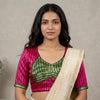 Rani Green Gaji Silk Choli Pattern Readymade Blouse | Godhuli