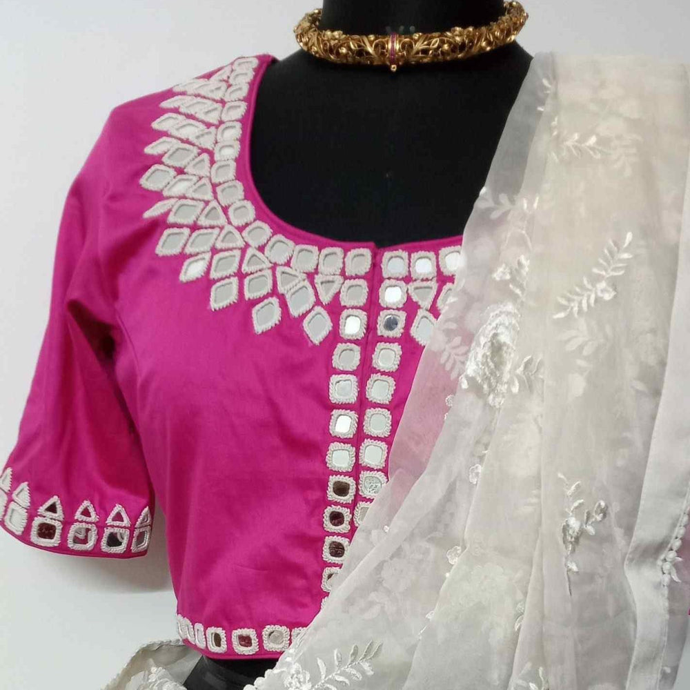 Rani Heavy Mirrorwork Readymade Blouse | Godhuli