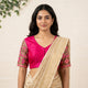 Rani Pink Patola Sleeves Readymade Blouse | Godhuli