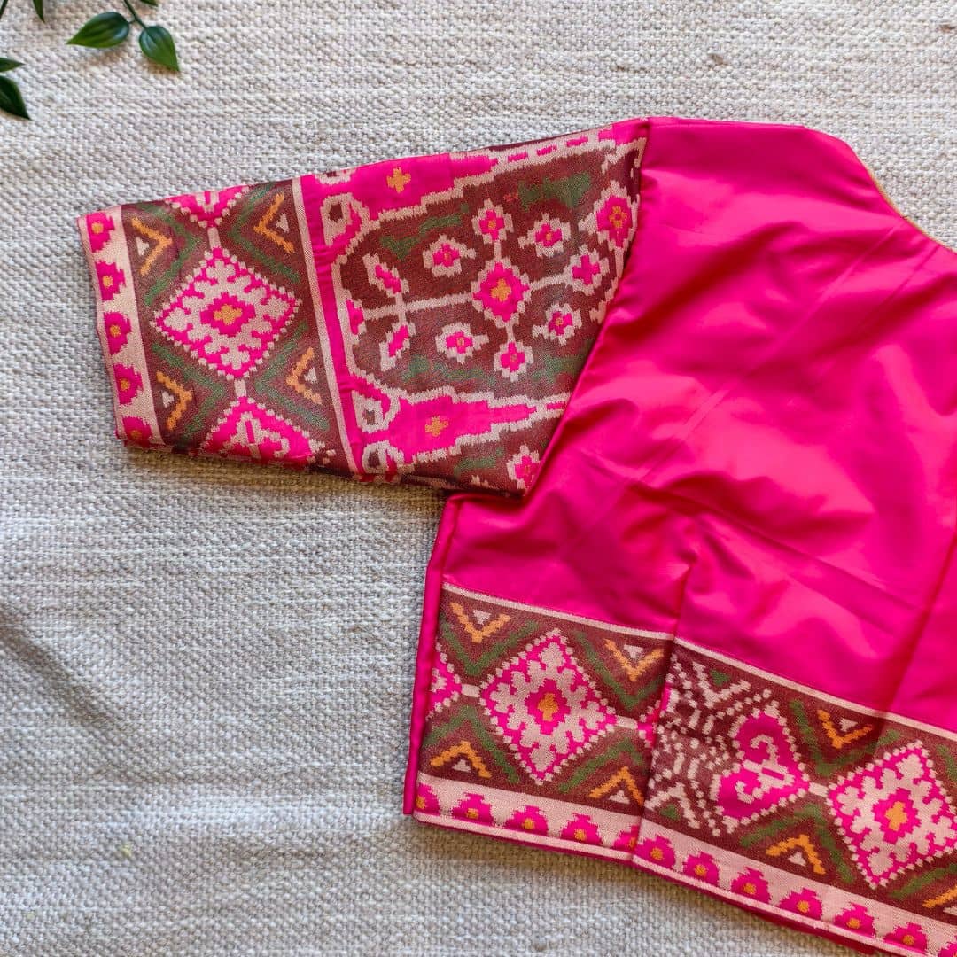 Rani Pink Patola Sleeves Blouse