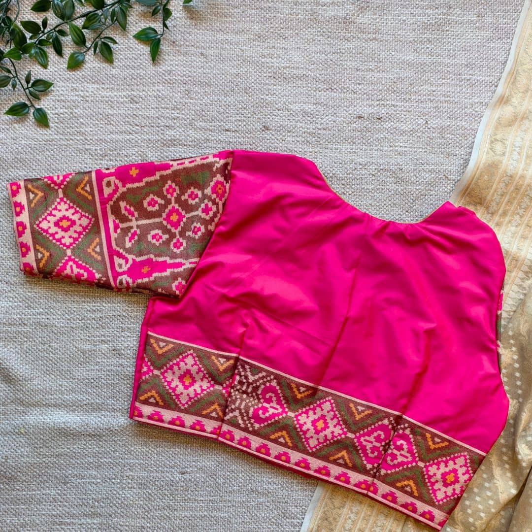 Rani Pink Patola Sleeves Blouse