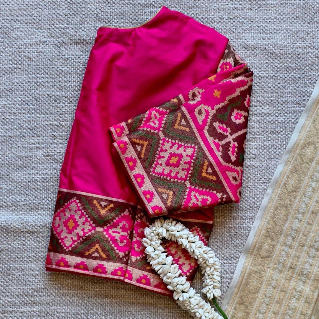 Rani Pink Patola Sleeves Blouse