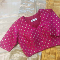 Rani Zari Work Silk Readymade Blouse | Godhuli
