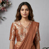 Red Banarasi Brocade Readymade Blouse | Godhuli