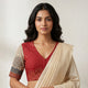 Red Beige Bandhani Print Gamathi Readymade Blouse | Godhuli