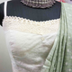 Spaghetti Mirrorwork Ivory Readymade Blouse | Godhuli