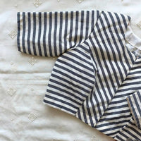 White Grey Monochrome Stripes Blouse  | Godhuli
