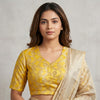 Yellow Banarasi Brocade Readymade Blouse | Godhuli