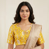 Yellow Banarasi Brocade Readymade Blouse | Godhuli