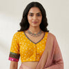 Yellow Bandhani Readymade Blouse | Godhuli