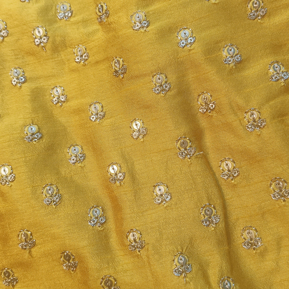 Yellow Zari Work Silk Readymade Blouse | Godhuli
