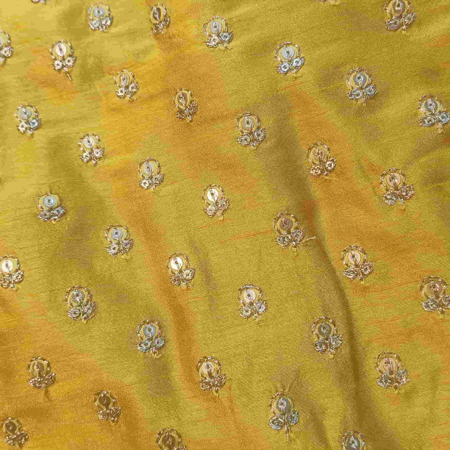 Yellow Zari Work Silk Readymade Blouse