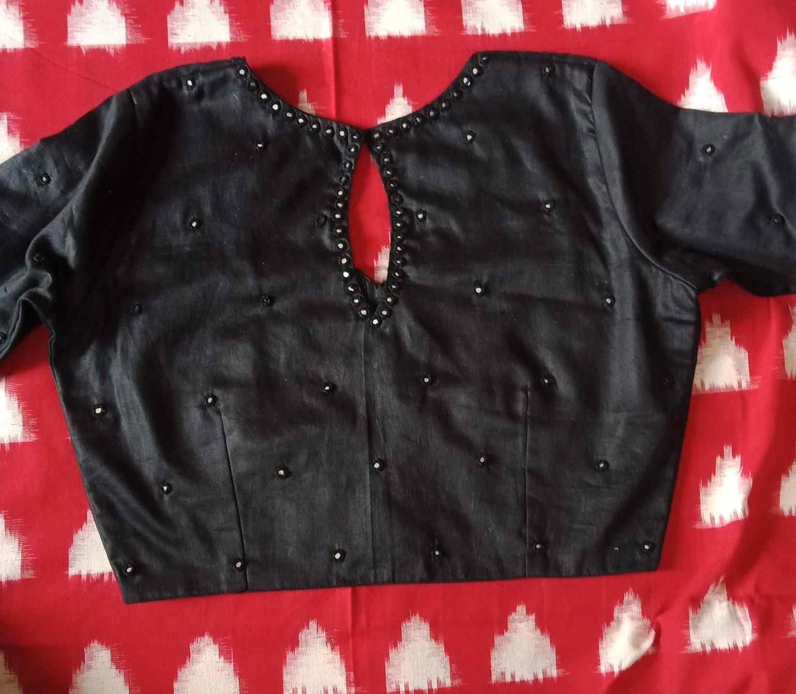 Black Mirror Work Readymade Blouse | Godhuli