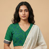 Forest Green Gamathi Readymade Blouse | Godhuli