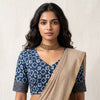 Dabu Indigo Mughal Print Readymade Blouse | Godhuli