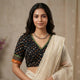 Jade Black Bandhani Readymade Blouse with Mirror Work | Godhuli