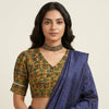 Ochre Yellow Batik Print Readymade Blouse | Godhuli