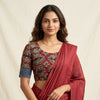 Maroon Kalamkari Readymade Blouse | Godhuli