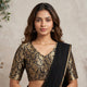 Black Kimkhab Banarasi Brocade Readymade Blouse | Godhuli