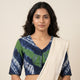 Blue Green Shibori Readymade Blouse | Godhuli