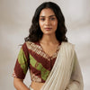 Mehandi Maroon Shibori Readymade Blouse | Godhuli