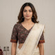 Black Cotton Patola Print Readymade Blouse | Godhuli