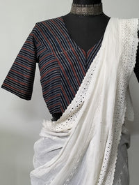 Buy Ajrakh Stripes Blouse | Godhuli