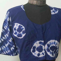 Ink Blue Shibori Readymade Blouse | Godhuli