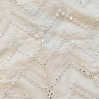 Ivory Embroidered Faux Mirror work Saree | Godhuli