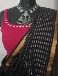 Rani Sleeveless Readymade Blouse with Mirror Work | Godhuli