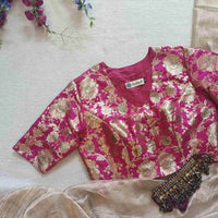 Rani Banarasi Brocade Readymade Blouse | Godhuli