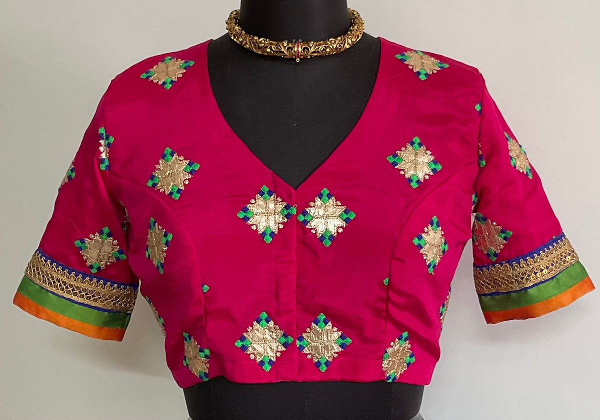 Rani Chinon Silk Readymade Blouse | Godhuli