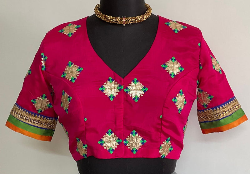 Rani Chinon Silk Readymade Blouse | Godhuli