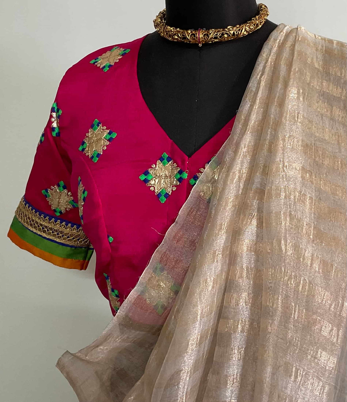 Rani Chinon Silk Readymade Blouse | Godhuli