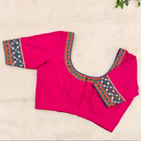Rani Fine Machine Work Embroidery Readymade Blouse | Godhuli