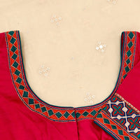 Rani Fine Machine Work Embroidery Readymade Blouse | Godhuli