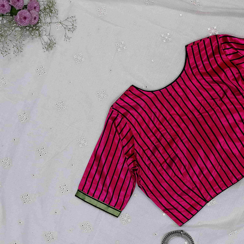Rani Green Gaji Silk Choli Pattern Readymade Blouse | Godhuli