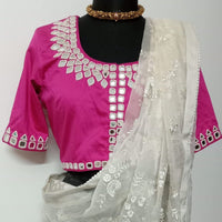 Rani Heavy Mirrorwork Readymade Blouse | Godhuli