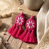Buy Rani Pink Handmade Mirrorwork Tassels | Godhuli